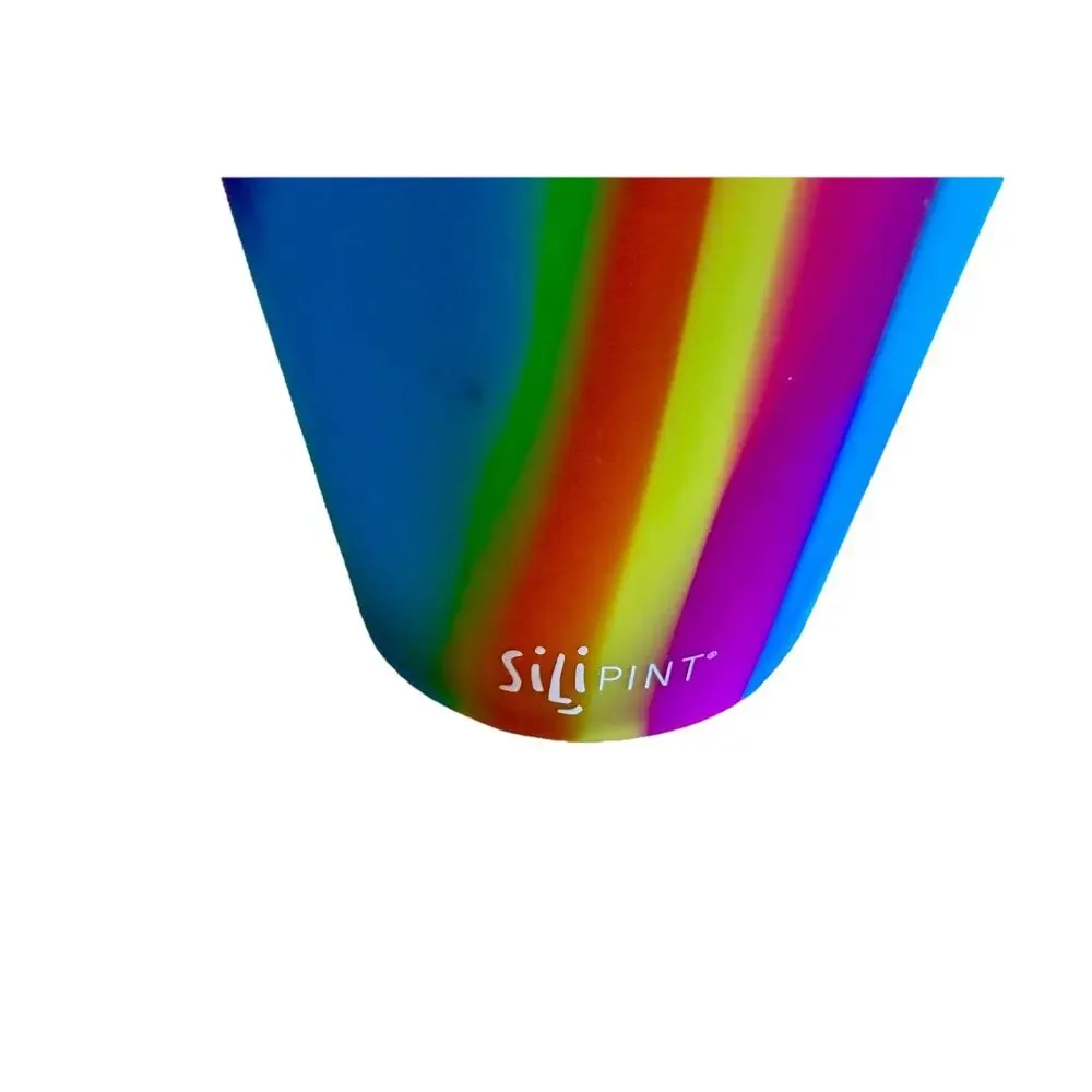 Duluth Colorful Silipint Silicone Pint Glass Unbreakable Reusable 16 Oz‎ Cup,EUC